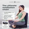 Mindful Modern Folding Pro Meditation Chair - Adjustable Meditation Seat with Back Support and Half Moon Buckwheat Meditation Cushion - Comfortable Mindfulness Living Room Floor Chair view 4