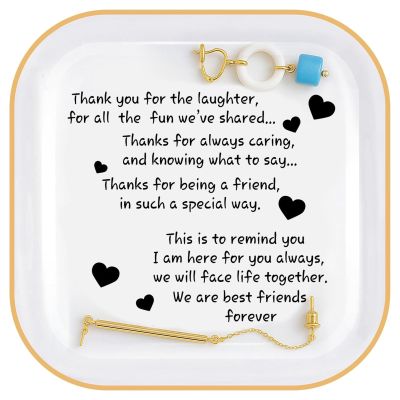 PUDDING CABIN Friend Birthday Gifts for Women,Friendship Thank You Ring Trinket Dish,Going Away Gifts for Friends,Long Distance Gifts for Women Moving Retirement Gifts For Woman