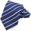 Geotae Zerun New Classic Men's Striped Silk Tie Necktie (Striped Blue/White) view 1