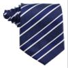 Geotae Zerun New Classic Men's Striped Silk Tie Necktie (Striped Blue/White) view 2