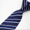 Geotae Zerun New Classic Men's Striped Silk Tie Necktie (Striped Blue/White) view 4
