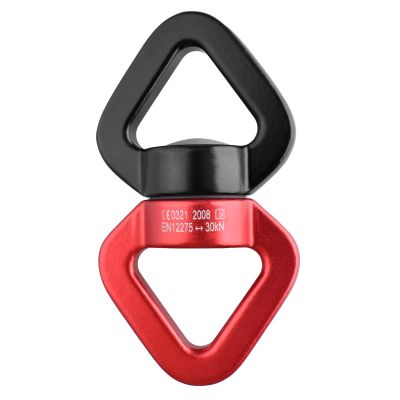 TRIWONDER Swing Swivel 30kN Micro Rotator Safety Rotational Device Hanging Accessory for Children's Swing Spinner Hanger, Rock Climbing, Hanging Hammock, Web Tree, Aerial Dance (Red & Black)