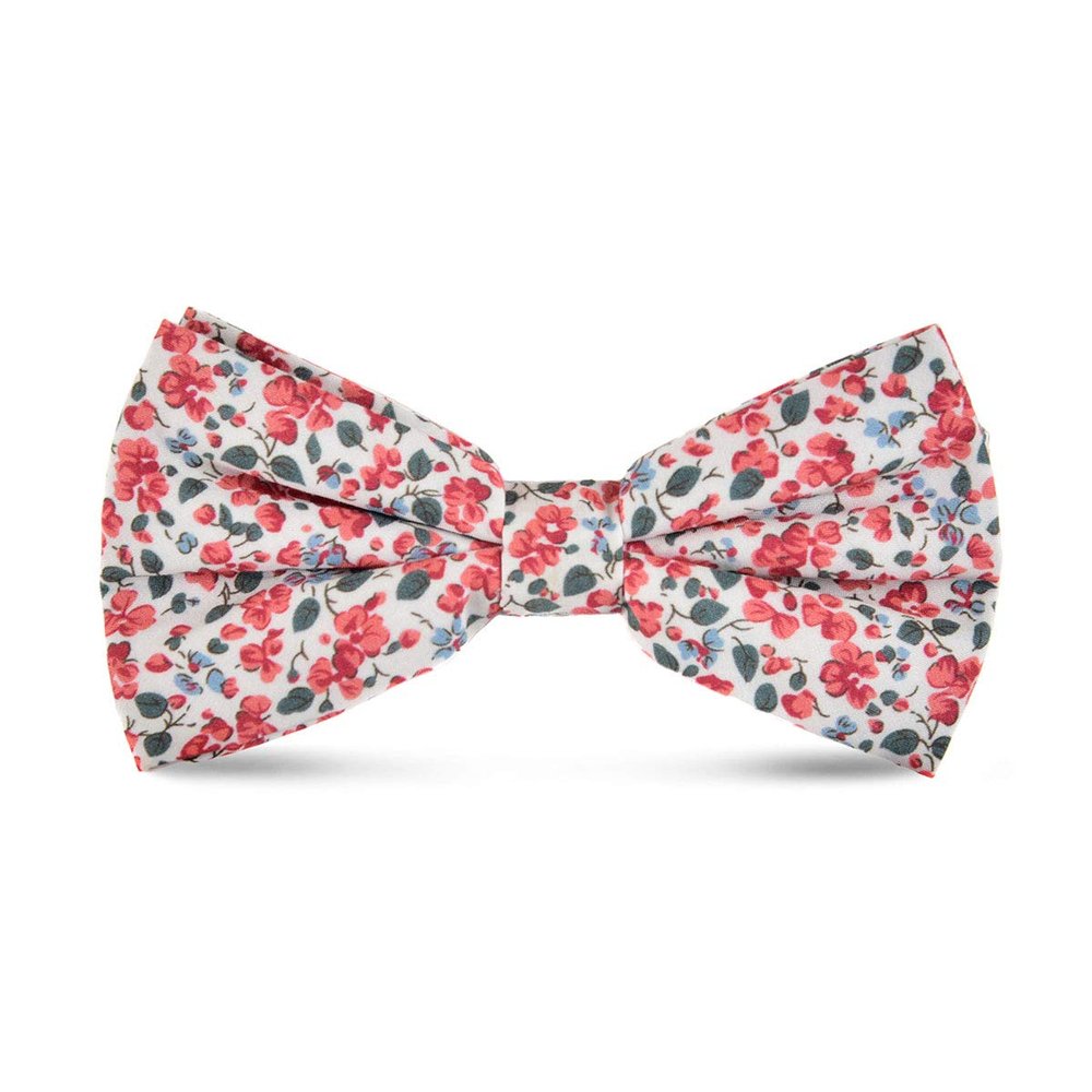 JESLANG Men's Cotton Bowties Printed Floral Neck Bow Tie (28)