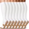 Sooverki Graduated Copper Compression Socks for Men & Women Circulation 8 Pairs 15-20mmHg - Best for Running Athletic Cycling view 1