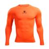 KELME Men's Cool Dry Compression Shirt Long Sleeve  Sports Base Layer Unisex  Thermal Undershirt Athletic Workout Cold (Neon Orange, 2X-Large) view 1