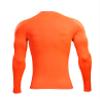 KELME Men's Cool Dry Compression Shirt Long Sleeve  Sports Base Layer Unisex  Thermal Undershirt Athletic Workout Cold (Neon Orange, 2X-Large) view 3