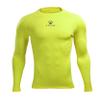 KELME Men's Cool Dry Compression Shirt Long Sleeve  Sports Base Layer Unisex  Thermal Undershirt Athletic Workout Cold (Neon Yellow, Large) view 1