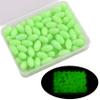 Fishing Beads Glow Oval Hard Floating Green Luminous Beads Fishing Lures Baits Floating Tools Eggs Fishing Tackle Rig in 100pcs 10mm x 18mm view 1