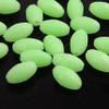Fishing Beads Glow Oval Hard Floating Green Luminous Beads Fishing Lures Baits Floating Tools Eggs Fishing Tackle Rig in 100pcs 10mm x 18mm view 2