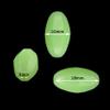Fishing Beads Glow Oval Hard Floating Green Luminous Beads Fishing Lures Baits Floating Tools Eggs Fishing Tackle Rig in 100pcs 10mm x 18mm view 3