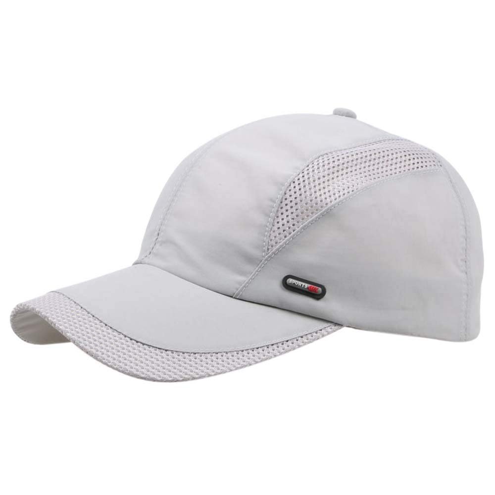 Kangqifen Men Women Quick-Drying Mesh Outdoor Sports Casual Baseball Cap Hats Visor(Gray)