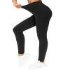 THE GYM PEOPLE Thick High Waist Yoga Pants with Pockets, Tummy Control Workout Running Yoga Leggings for Women (XXX-Large, Black) view 4