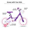 JOYSTAR 16 Inch Kids Bike for Ages 4 5 6 Years Girls, Toddler Bike with Training Wheels & Handbrake for 4-6 Years Old Child, Purple view 2