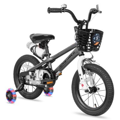 JOYSTAR Pluto Kids Bike 12 Inch Toddlers Bike with Training Wheels for Boys Girls Kids' Bicycle for Age 2-4 Years Gray