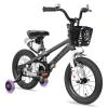 JOYSTAR Pluto Kids Bike 12 Inch Toddlers Bike with Training Wheels for Boys Girls Kids' Bicycle for Age 2-4 Years Gray view 1