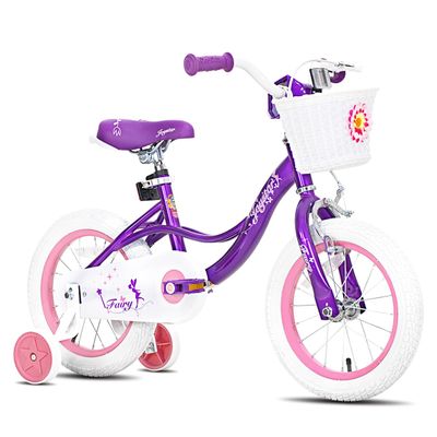 JOYSTAR 12 Inch Kids Bike for Ages 2 3 4 Years Girls, Toddler Bike with Training Wheels & Handbrake for 2-4 Years Old Child, Purple