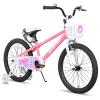 JOYSTAR Pluto 18 Inch Kids Bike with Training Wheels for Ages 5-8 Year Old Boys Girls Junior Children BMX Bicycle Pink view 1
