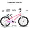 JOYSTAR Pluto 18 Inch Kids Bike with Training Wheels for Ages 5-8 Year Old Boys Girls Junior Children BMX Bicycle Pink view 2