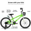 JOYSTAR 18 Inch Kids Bike with Training Wheels 18Inch Bike for Ages 5-8 Year Old Boys Girls Children Bicycle Green view 2