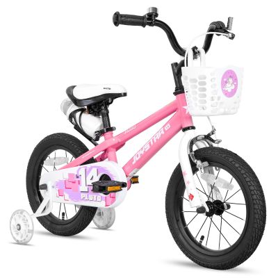 JOYSTAR Pluto Kids Bike 12 Inch Toddlers Bike with Training Wheels for Boys Girls Kids' Bicycle for Age 2-4 Years Pink
