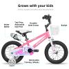 JOYSTAR Pluto Kids Bike 12 Inch Toddlers Bike with Training Wheels for Boys Girls Kids' Bicycle for Age 2-4 Years Pink view 2