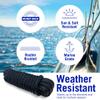 Dock Lines for Boats 3/8" x 15ft, 4 Pack Double Braided Nylon Boat Rope with 12" Loop, Marine Grade Mooring Line for Docking, Black - Better Boat view 3