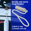 Boat Fender Lines, 3/8 Inch Double Braided Nylon Rope, 6 Ft with Loop, 2 Pack, White, for Buoy, Jet Ski Mooring, Docking & Small Boat Bumpers view 2