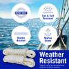 Boat Fender Lines, 3/8 Inch Double Braided Nylon Rope, 6 Ft with Loop, 2 Pack, White, for Buoy, Jet Ski Mooring, Docking & Small Boat Bumpers view 3