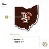 Desert Cactus Bowling Green State University Sticker BGSU Falcons Vinyl Decal Laptop Water Bottle Car Scrapbook (State Border Sticker) view 3