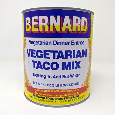 Vegetarian Taco Mix SURVIVAL FOOD Emergency 73 SERVINGS, ONE #10 cans