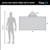 Flow Quick Dry Swim Towel with Hood - Microfiber Hooded Towel for Competitive Swimming and Other Water Sports (Navy) view 4