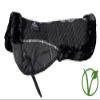 Rhinegold Luxe Fur Lined Comfort Half Pad, Black/Black, Full view 1