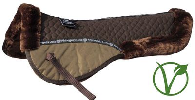 Rhinegold Unisex's 448-F-BRN/BRN Luxe Fur Half Pad, Brown/Brown, Full