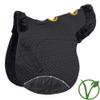 Rhinegold Unisex's 453-C-BK/BK Luxe Fur Vented Numnah, Black/Black, Cob view 1