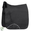 Rhinegold Unisex's 455-P-BK/BK Luxe Fur Dressage Saddle Cloth, Black/Black, Pony view 1