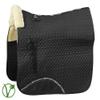 Rhinegold Unisex's 455-F-BK/NAT Luxe Fur Dressage Saddle Cloth, Black/Natural, Full view 1