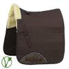 Rhinegold Unisex's 455-C-BRN/NAT Luxe Fur Dressage Saddle Cloth, Brown/Natural, Cob view 1