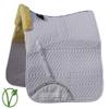 Rhinegold Unisex's 455-C-WH/NAT Luxe Fur Dressage Saddle Cloth, White/Natural, Cob view 1