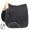 Rhinegold Unisex's 456-P-BLK/NAT Luxe Fur Lined Saddle Cloth, Black/Natural, Pony view 1