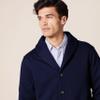 Amazon Essentials Men's Long-Sleeve Fleece Lined Shawl-Collar Cardigan Sweater, Navy, X-Small view 4