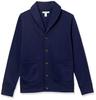 Amazon Essentials Men's Long-Sleeve Fleece Shawl-Collar Cardigan, -Navy, Small view 1