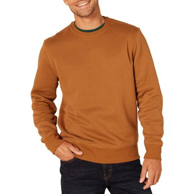 Amazon Essentials Men's Crewneck Fleece Sweatshirt, -Nutmeg, X-Large