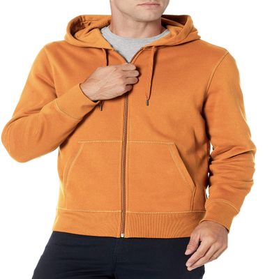 Amazon Essentials Men's Full-Zip Fleece Hoodie (Available in Big & Tall), Nutmeg, X-Small