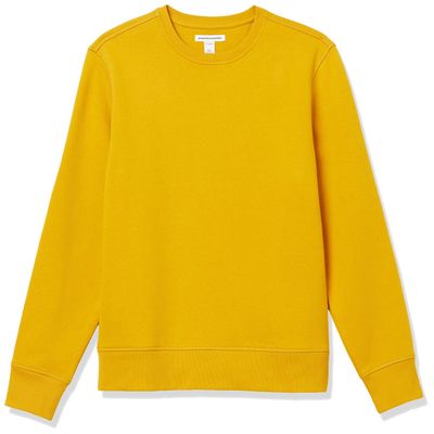 Amazon Essentials Men's Crewneck Fleece Sweatshirt, -Gold, Medium