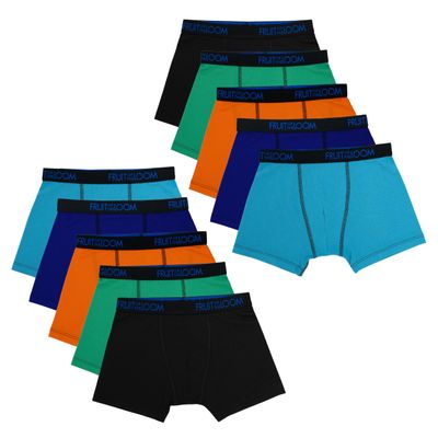 Fruit Of The Loom Boys And Toddler Briefs, Tag Free & Breathable Underwear, Assorted Color Multipacks Boxer, 10 Pack - Breathable Micro Mesh, Medium US