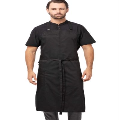 Chef Works Unisex Brio Chef Apron, Black, One Size