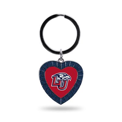Rico Industries NCAA Liberty Flames NCAA Rhinestone Heart Colored Keychain, Navy, 3-inches in length