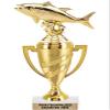 Crown Awards Fish Trophy, 10" Gold Cup Tuna Fish Trophies with Engraving Included, 5 Pack view 1