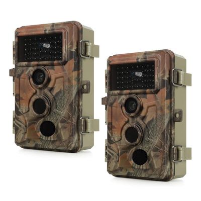 Folgtek 2-Pack Trail & Game Cameras 64MP 1296P with Night Vision PIR Motion Activated IP66 Waterproof 120 Wide Angle 0.1s Trigger Time for Wildlife, Backyard & Farm Security