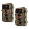 Folgtek 2-Pack Trail & Game Cameras 64MP 1296P with Night Vision PIR Motion Activated IP66 Waterproof 120 Wide Angle 0.1s Trigger Time for Wildlife, Backyard & Farm Security view 1
